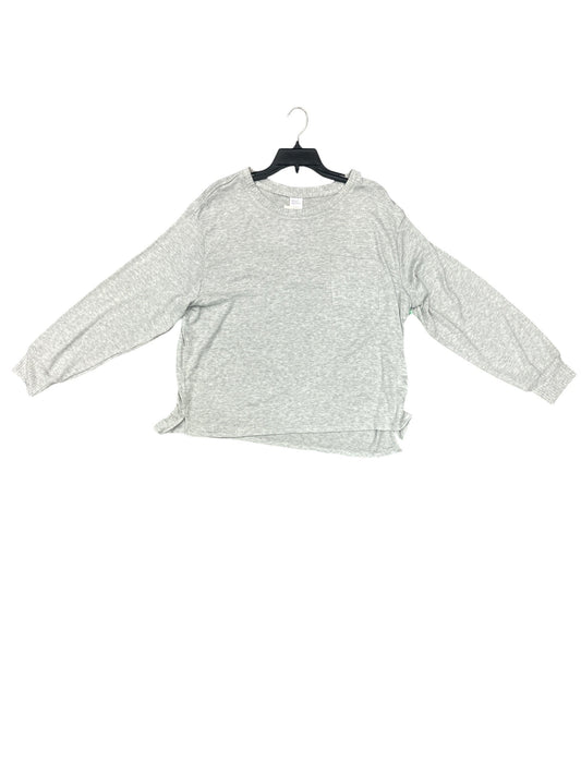 Top Long Sleeve By Stars Above In Grey, Size: 2x