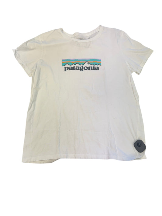 Top Short Sleeve By Patagonia In White, Size: M