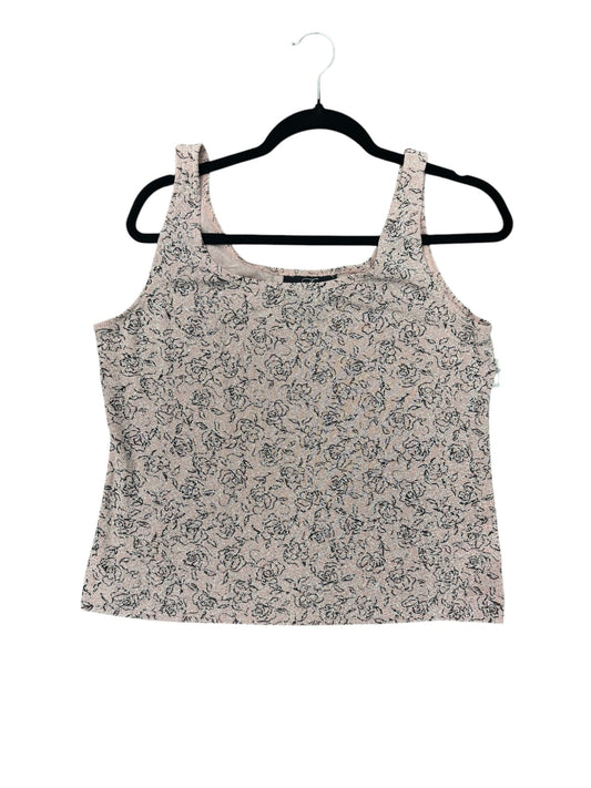 Top Sleeveless By Alex Evenings In Pink, Size: L