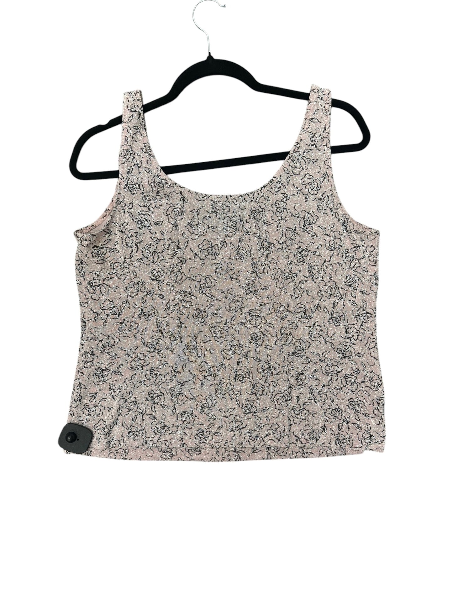 Top Sleeveless By Alex Evenings In Pink, Size: L