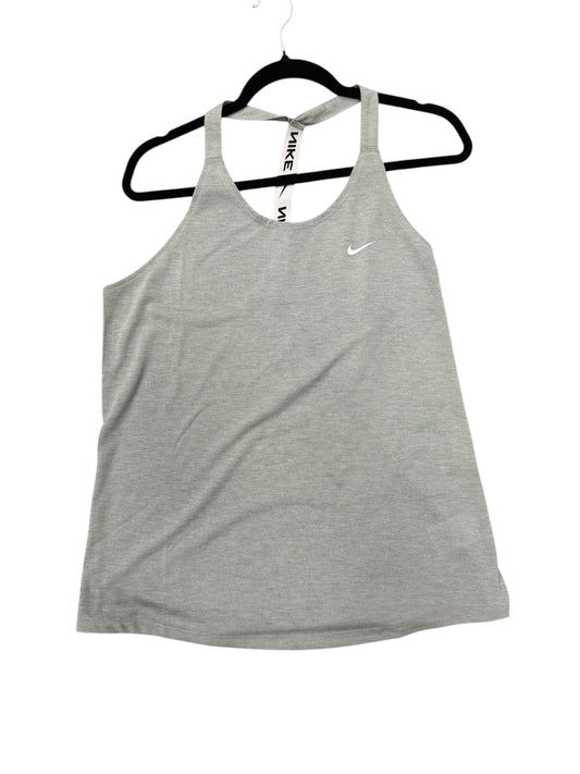 Athletic Tank Top By Nike Apparel In Grey, Size: L