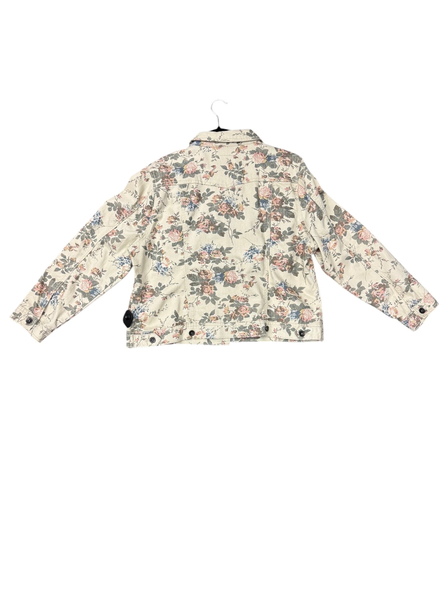 Jacket Denim By Clothes Mentor In Floral Print, Size: 2x