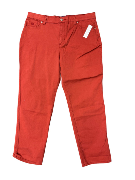 Jeans Straight By Gloria Vanderbilt In Orange, Size: 14