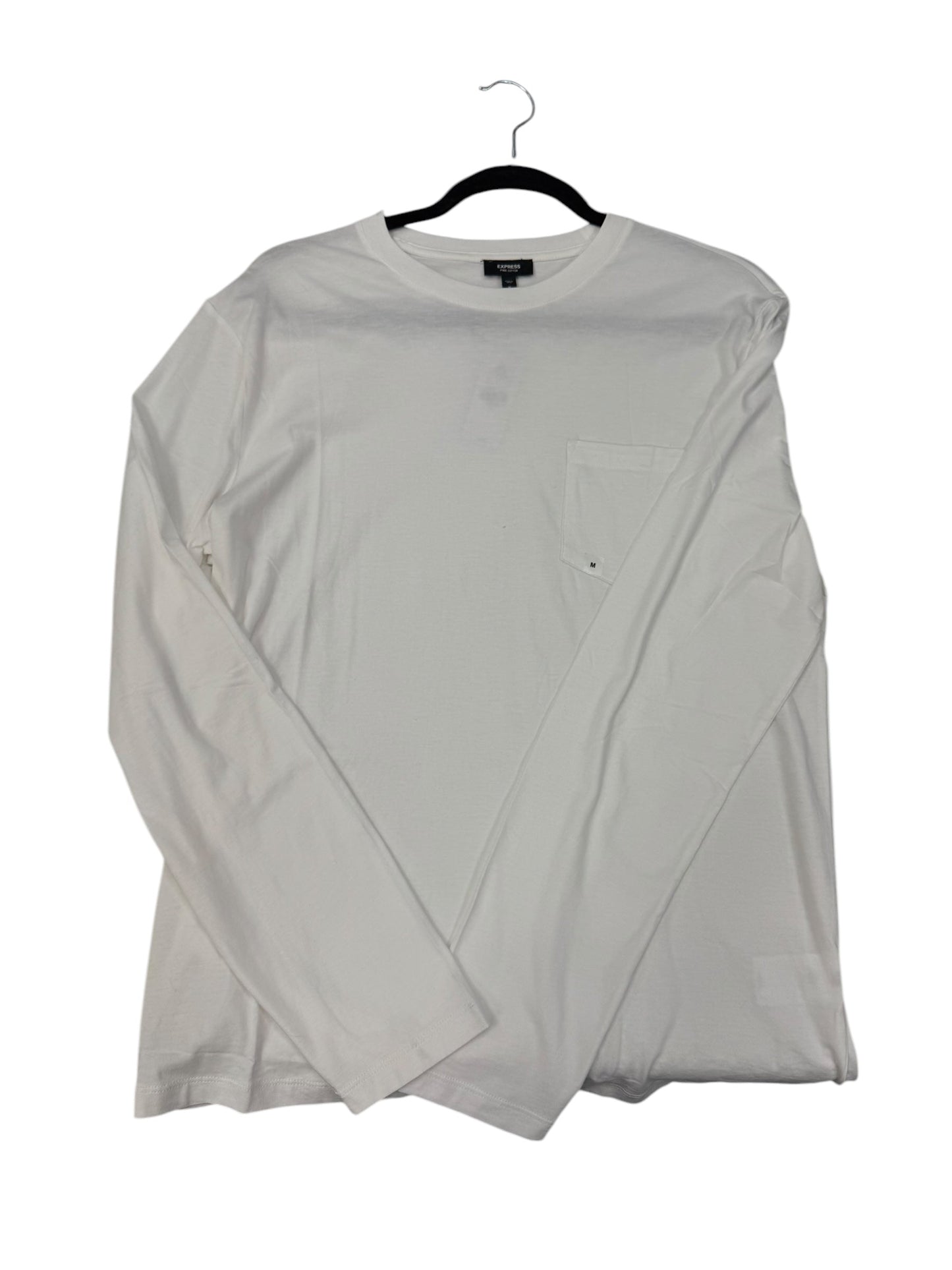 Top Long Sleeve By Express In White, Size: M