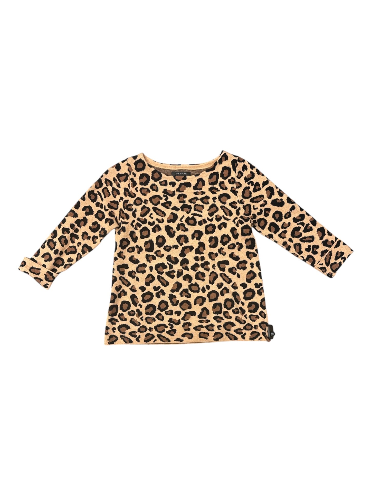 Top Long Sleeve By Tahari By Arthur Levine In Animal Print, Size: M