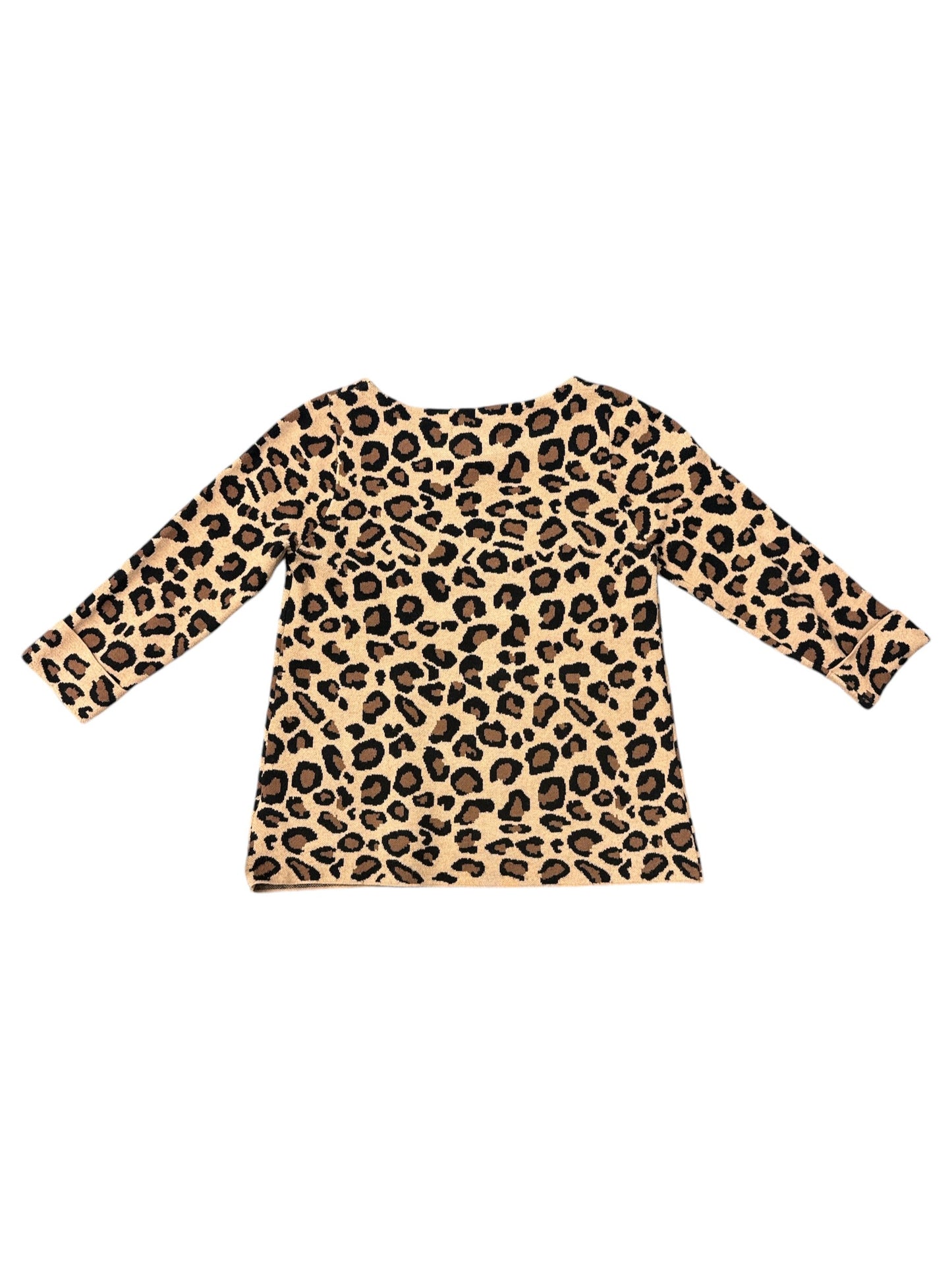 Top Long Sleeve By Tahari By Arthur Levine In Animal Print, Size: M