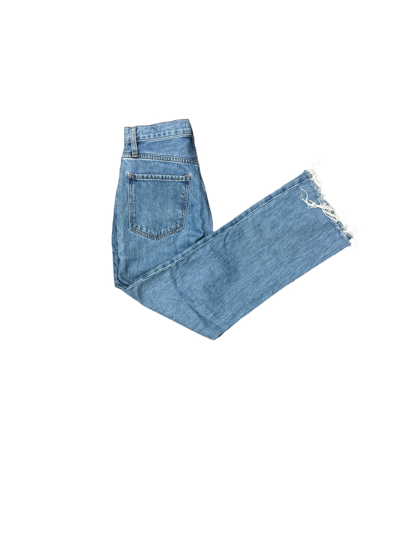 Jeans Straight By Frame In Blue Denim, Size: 26