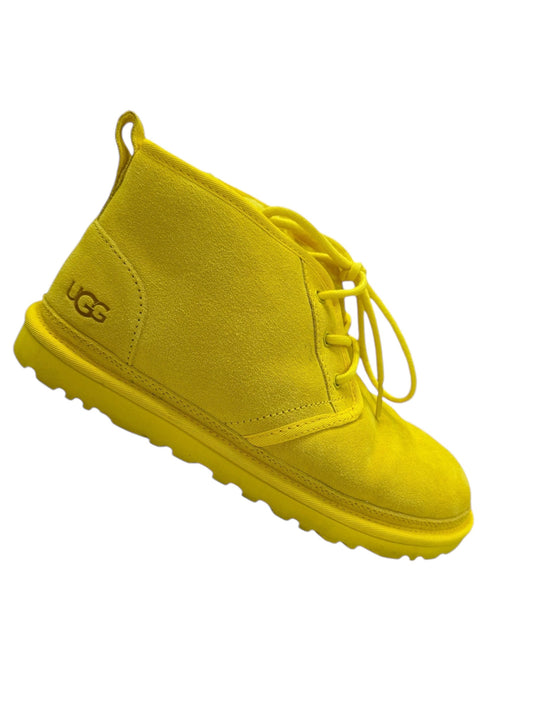 Boots Ankle Flats By Ugg In Yellow, Size: 9