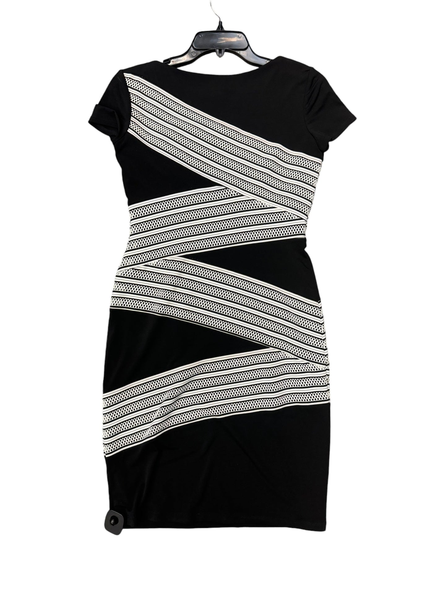 Dress Casual Midi By London Times In Black & White, Size: 4p