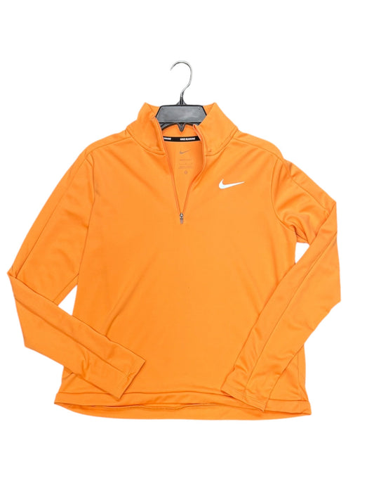 Athletic Jacket By Nike Apparel In Orange, Size: L