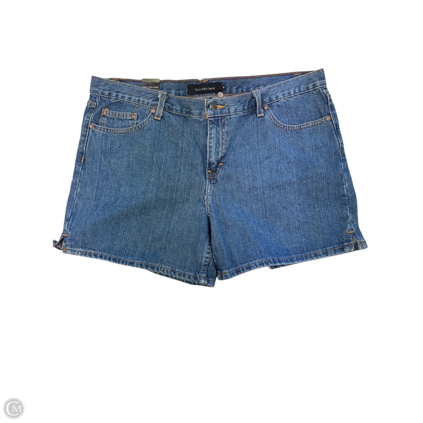 Shorts By Calvin Klein In Blue Denim, Size: 16