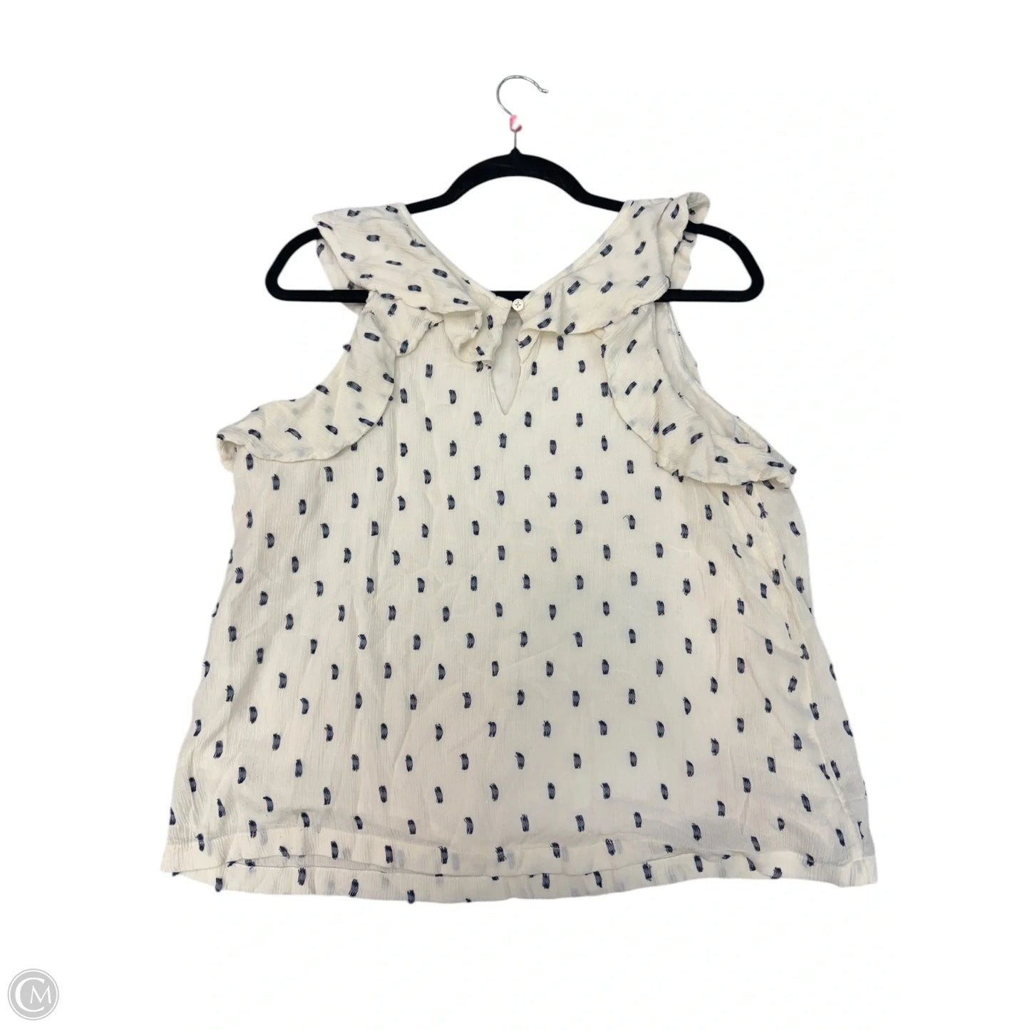 Top Sleeveless By Loft In Cream, Size: M