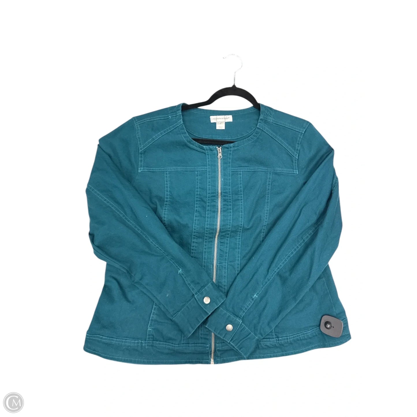 Jacket Denim By Christopher And Banks In Green, Size: Xl