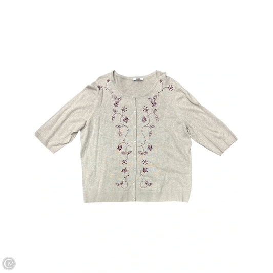 Cardigan By Cj Banks In Tan, Size: 3x