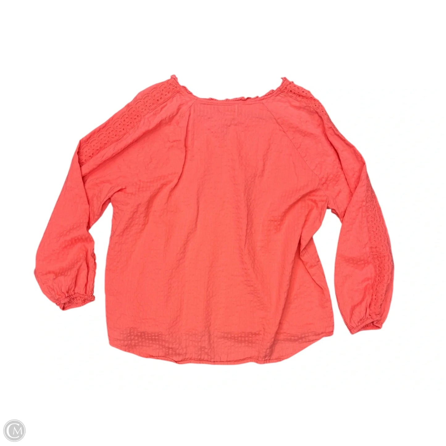 Top Long Sleeve By St Johns Bay In Pink, Size: 1x
