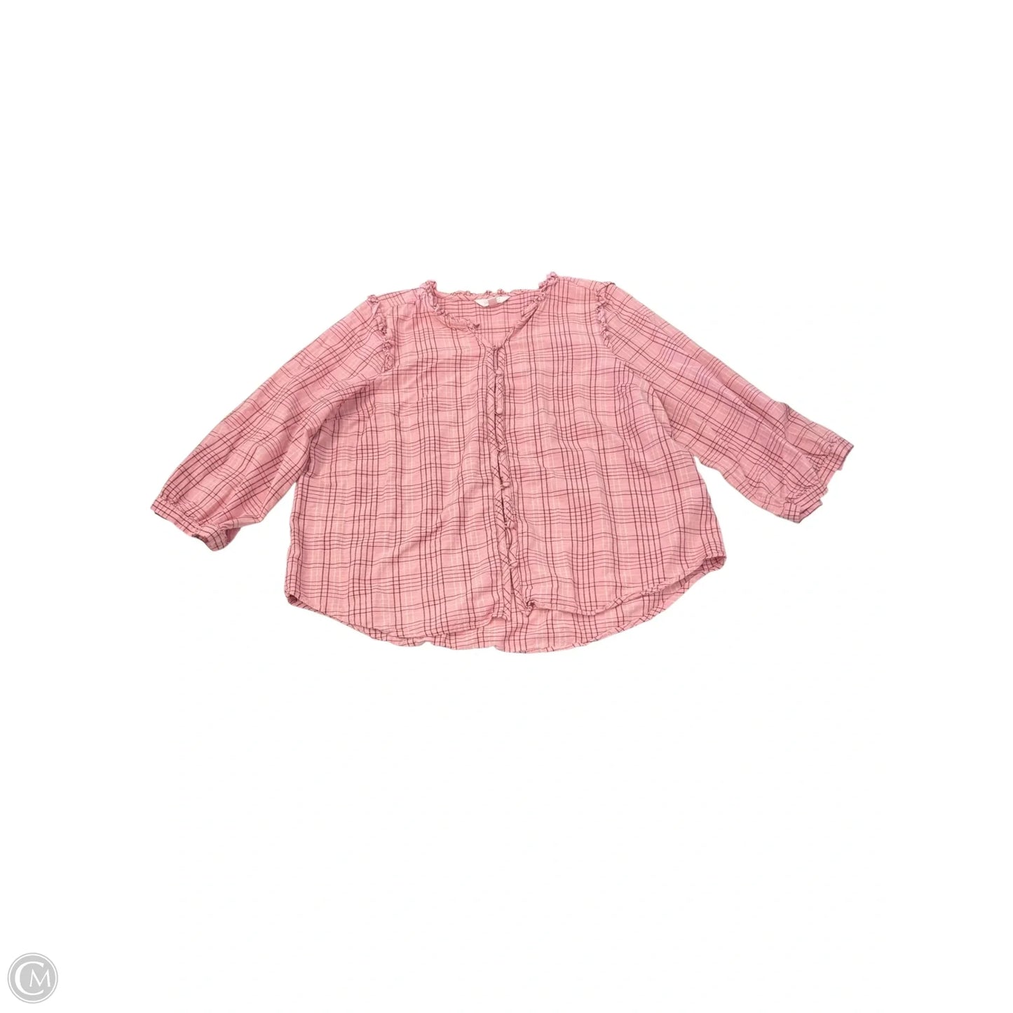 Top Long Sleeve By Lc Lauren Conrad In Pink, Size: Xxl