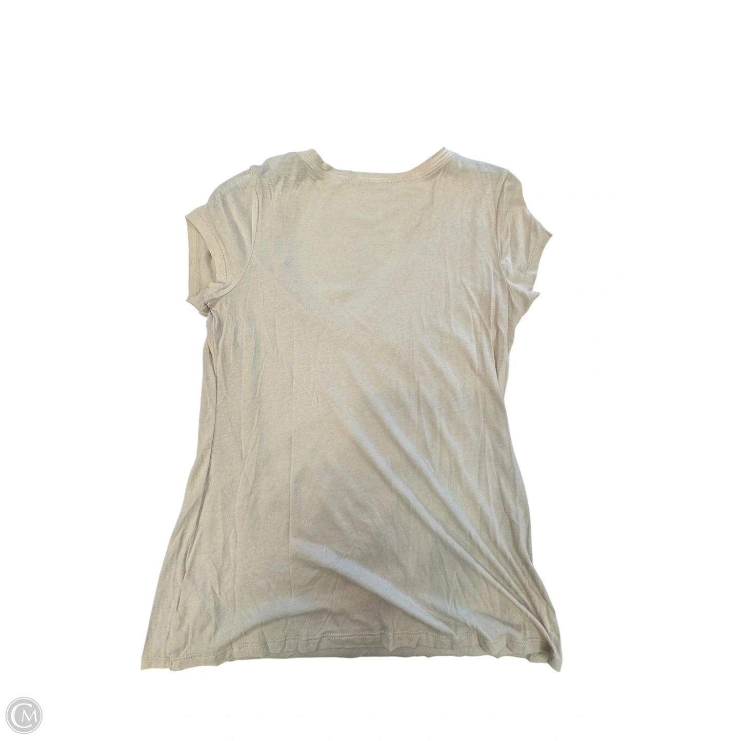 Top Short Sleeve By Express In Beige, Size: L