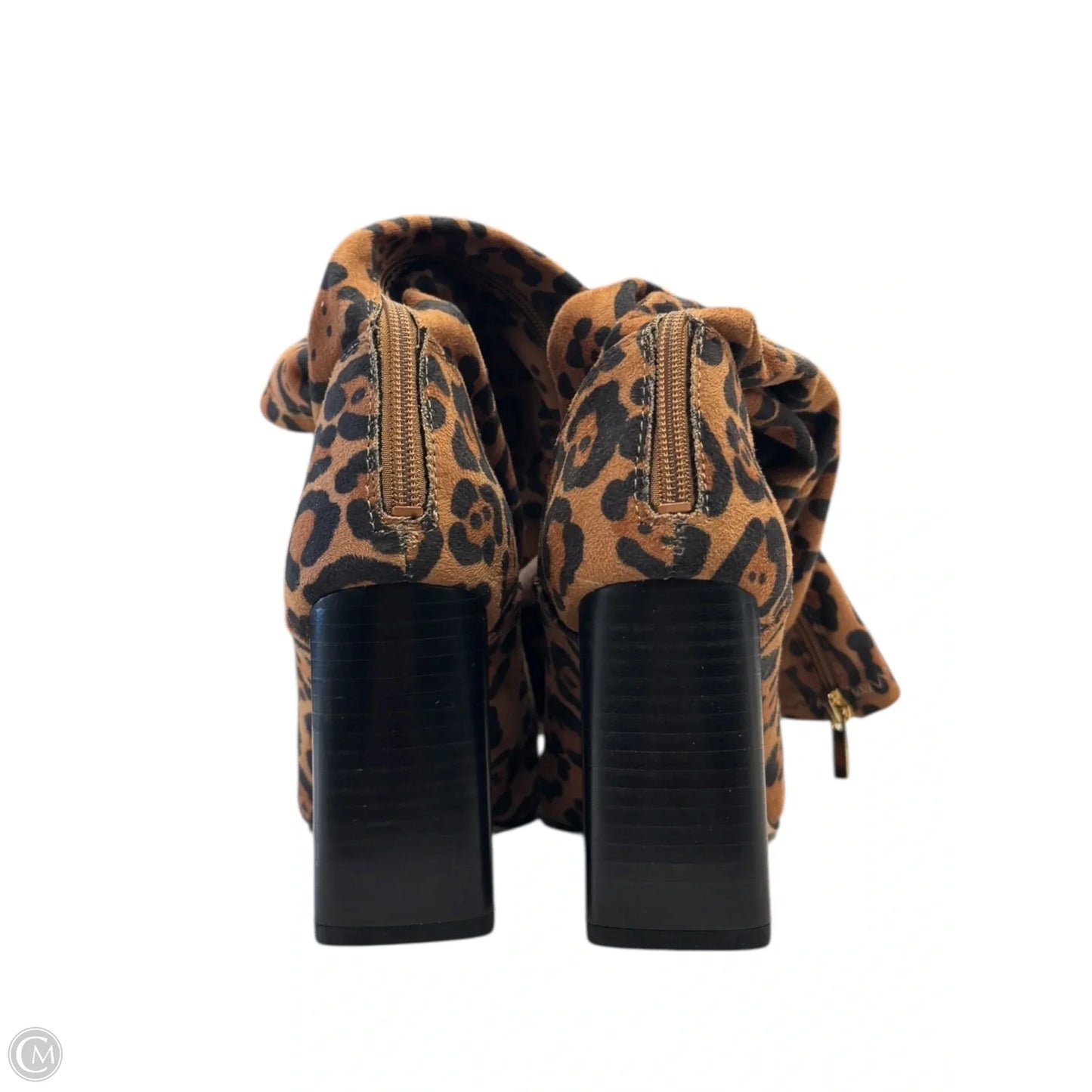 Boots Knee Heels By Franco Sarto In Animal Print, Size: 7