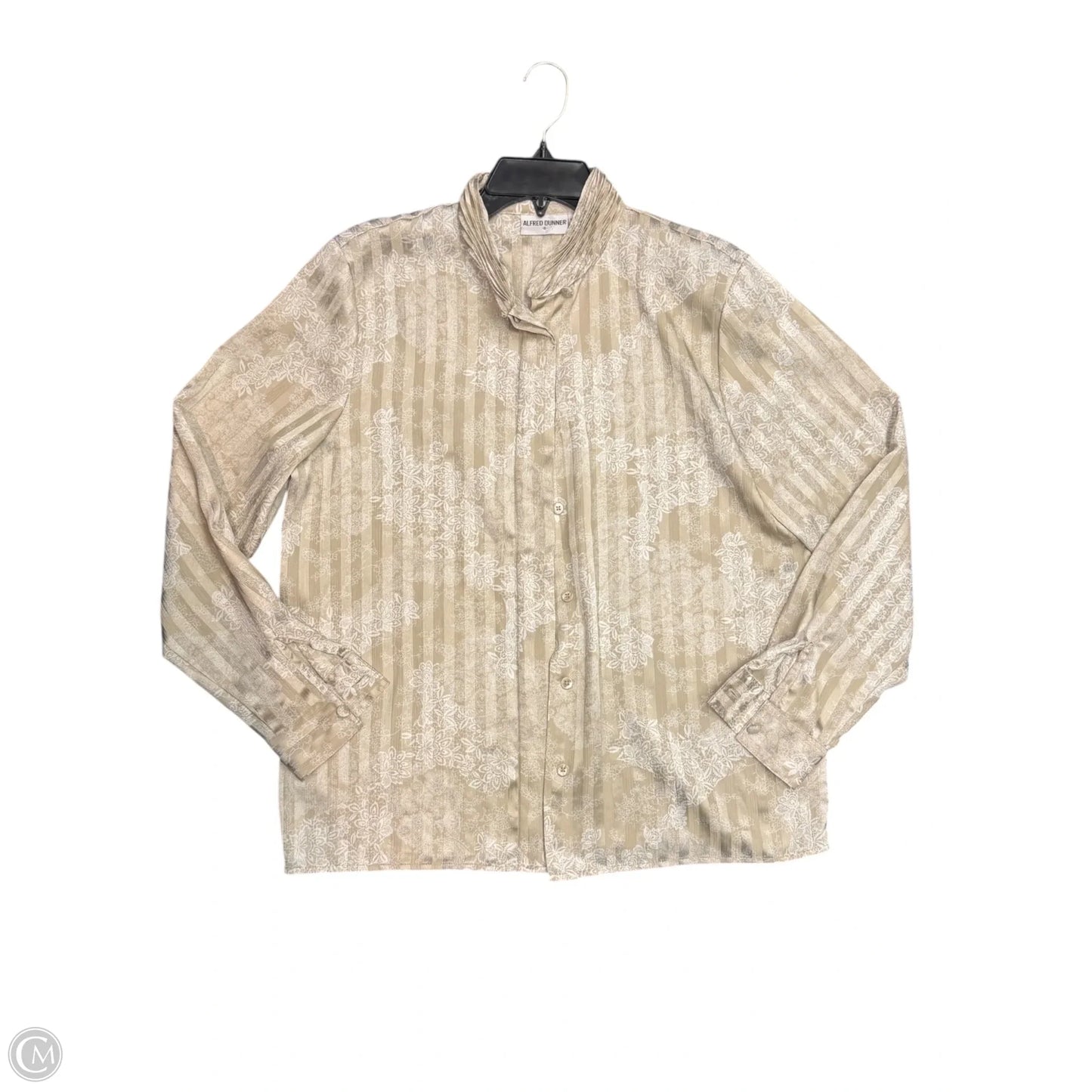 Top Long Sleeve By Alfred Dunner In Beige, Size: M