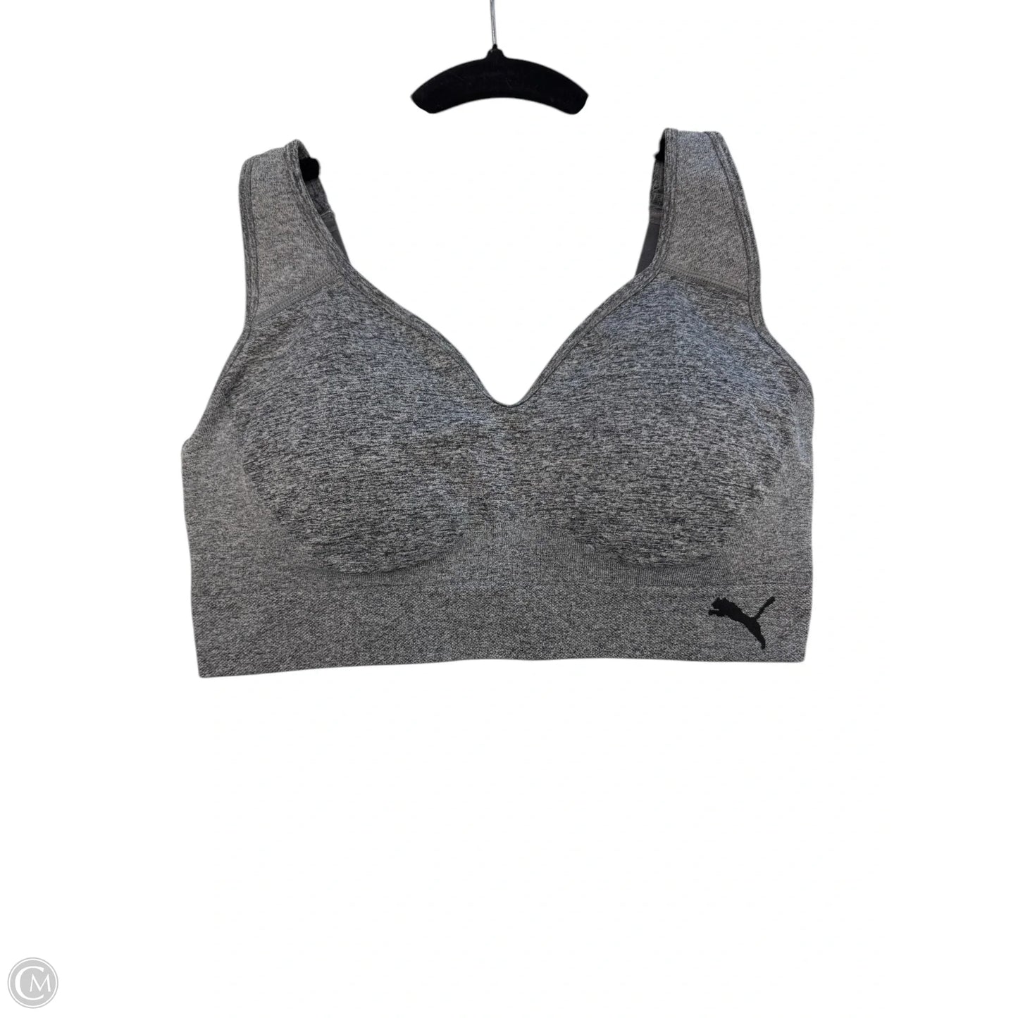Athletic Bra By Puma In Grey, Size: L