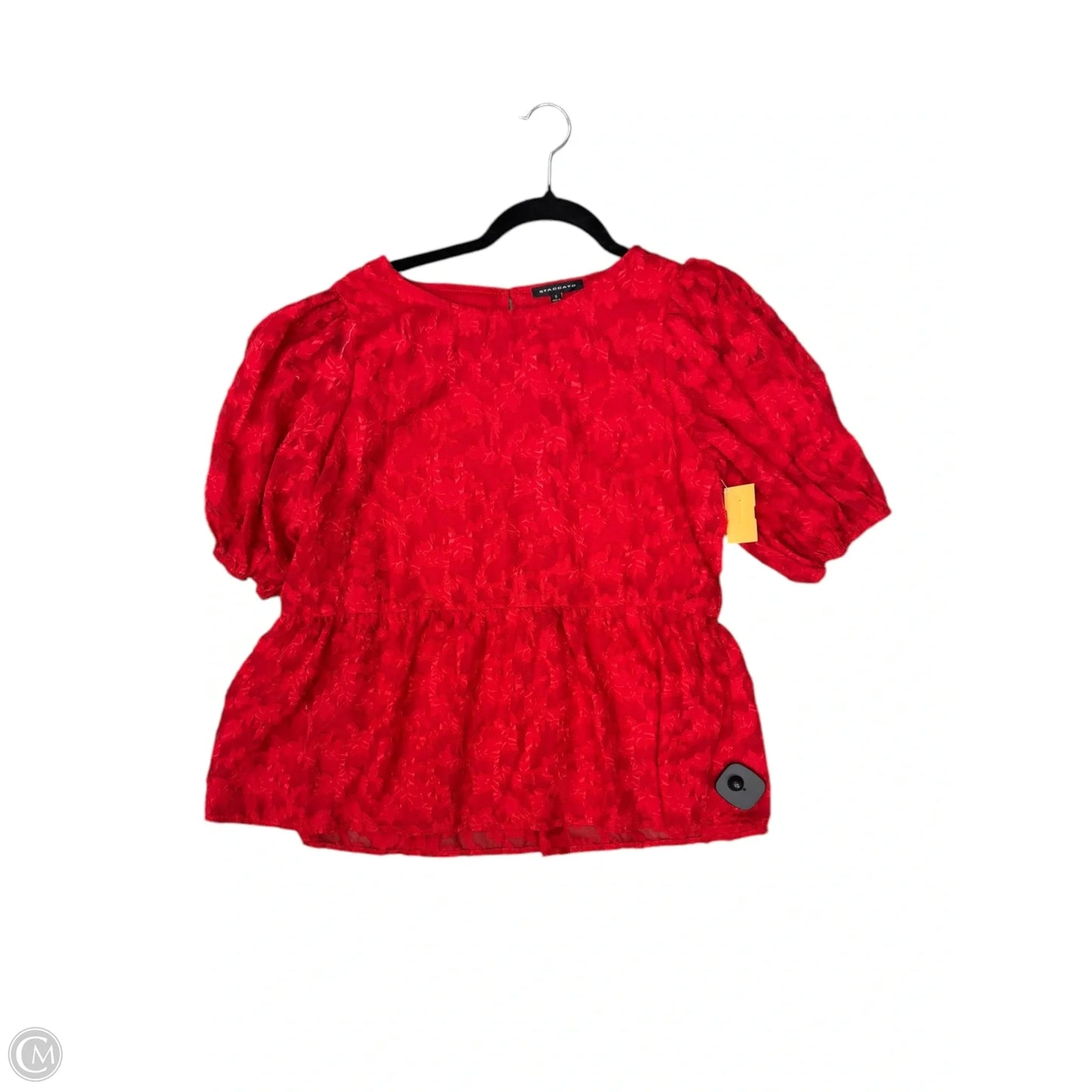 Top Short Sleeve By Staccato In Red, Size: S