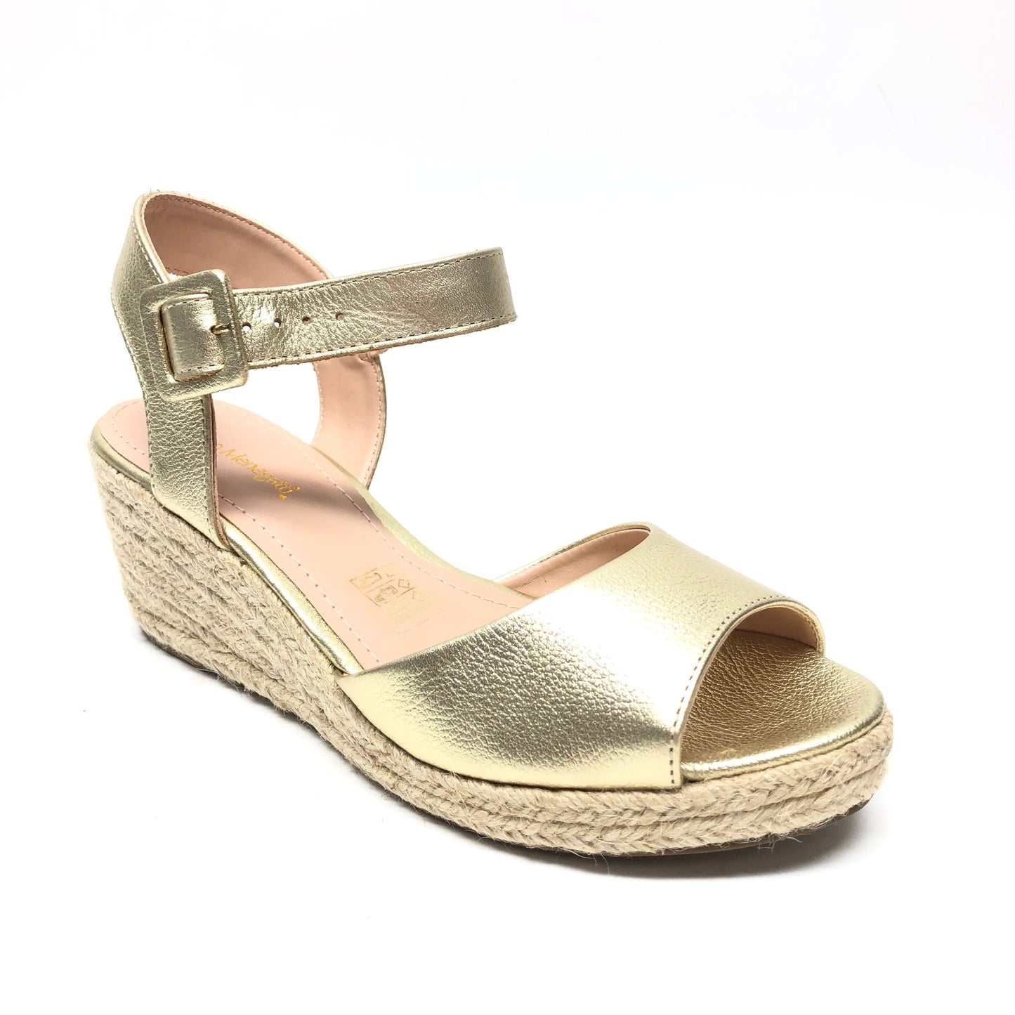 Gold Sandals Heels Wedge Clothes Mentor, Size 8