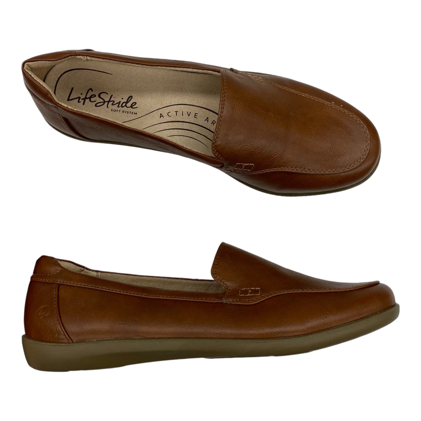 Shoes Flats By Life Stride In Brown, Size:9