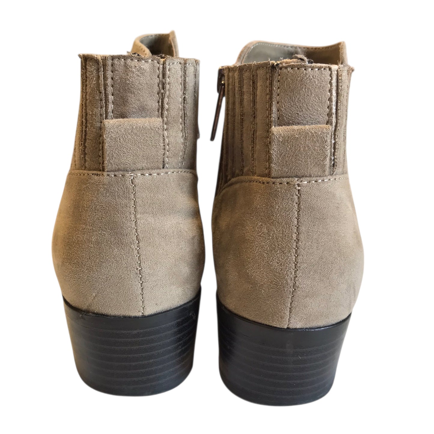 Boots Ankle Heels By Unisa In Brown, Size:7