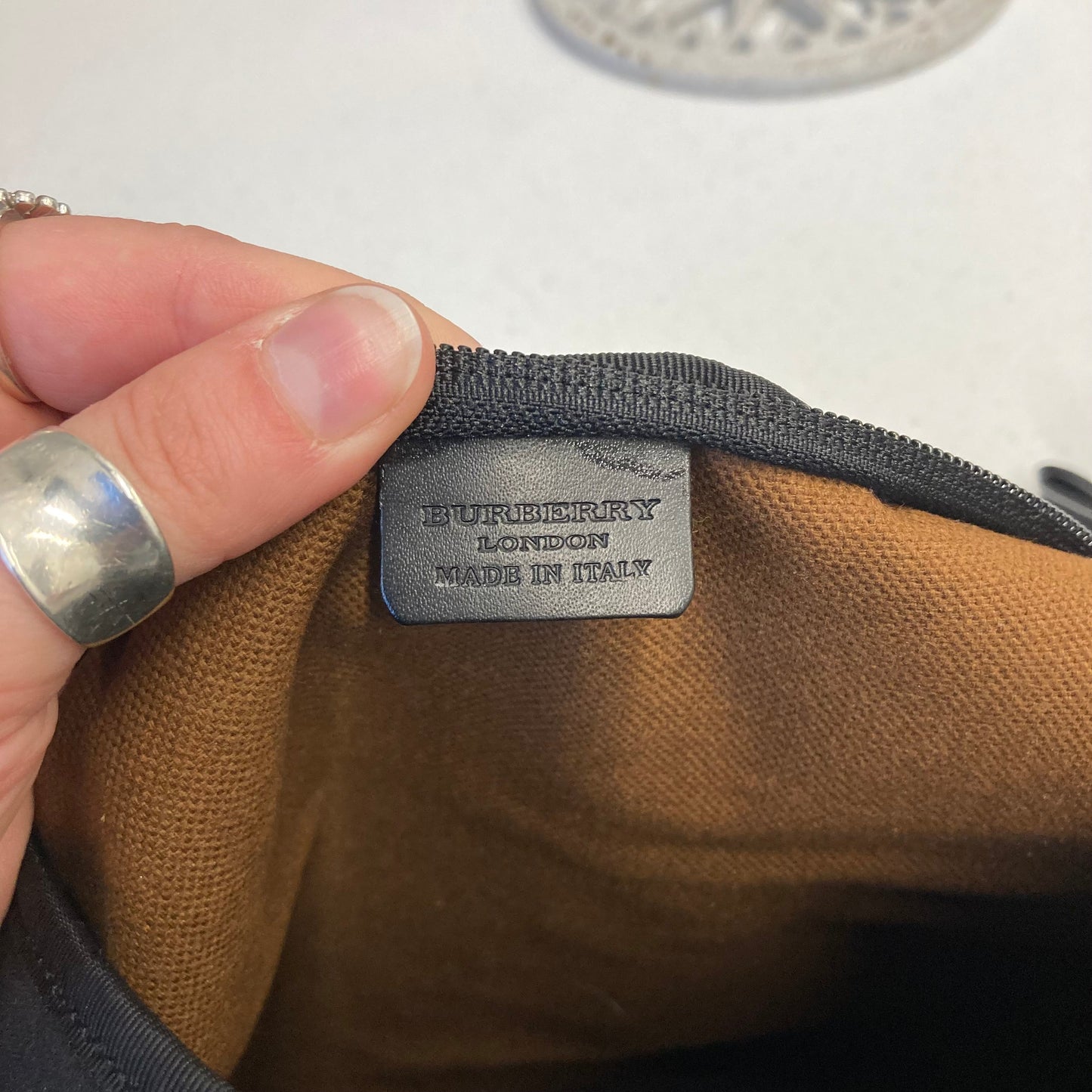 Tote Luxury Designer By Burberry In Black, Size:Large