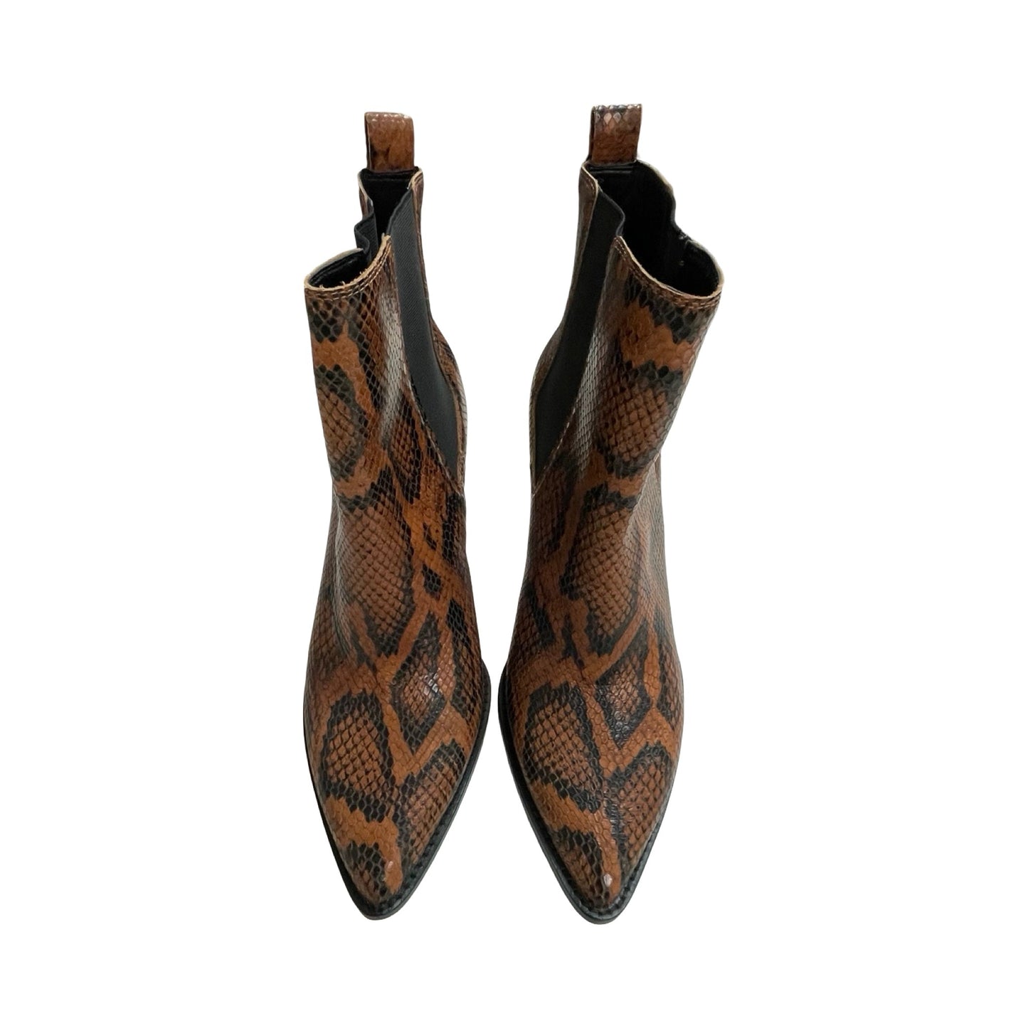 Boots Ankle Heels By Vince Camuto In Snakeskin Print, Size:11