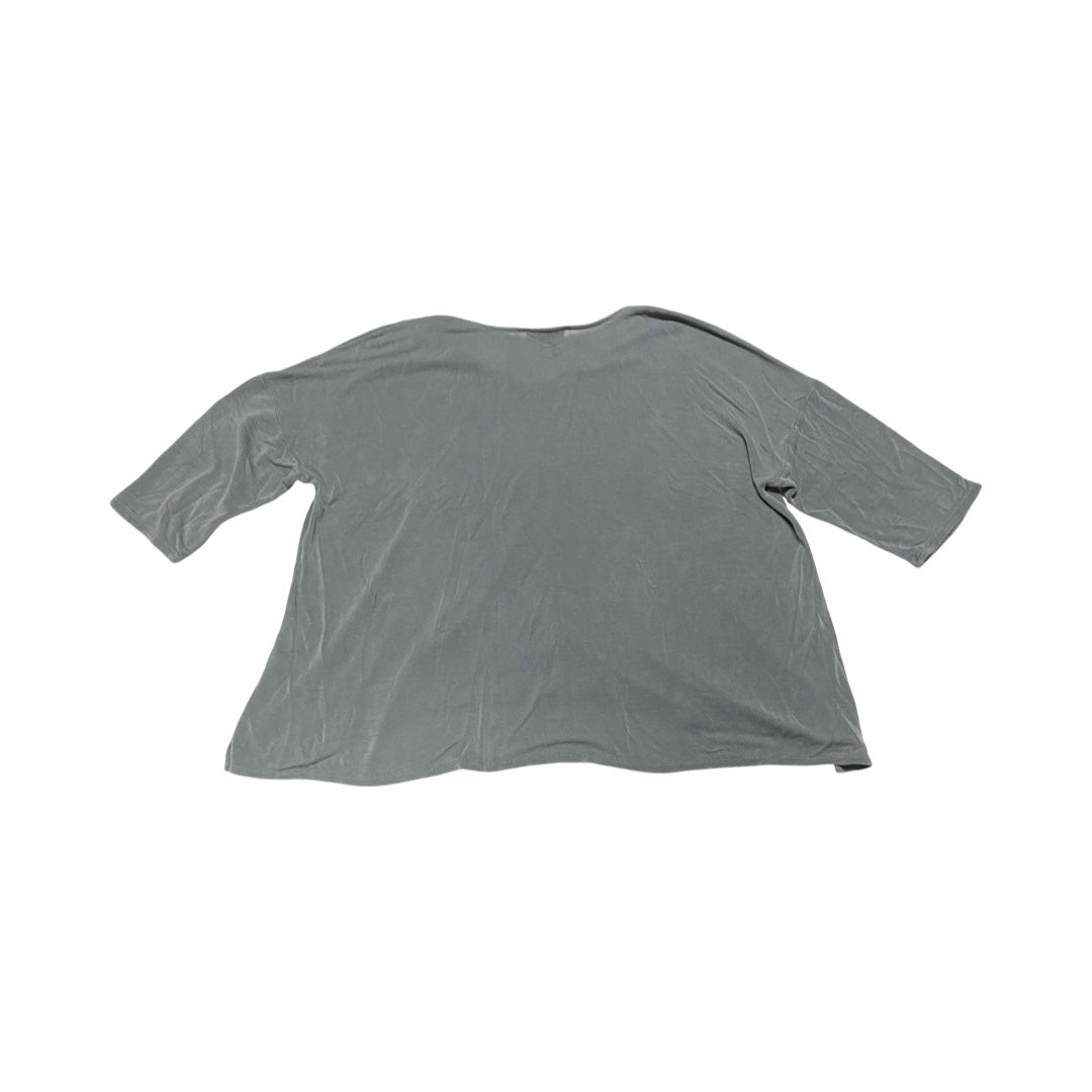 Top 3/4 Sleeve By J. Jill In Grey, Size:3X