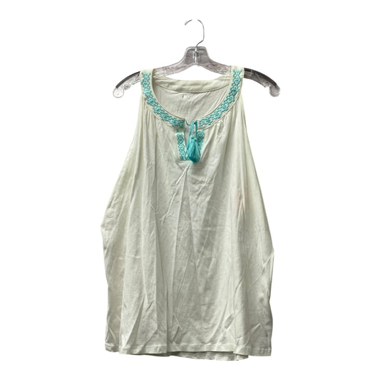 Top Sleeveless By Stylus In White, Size:Xl