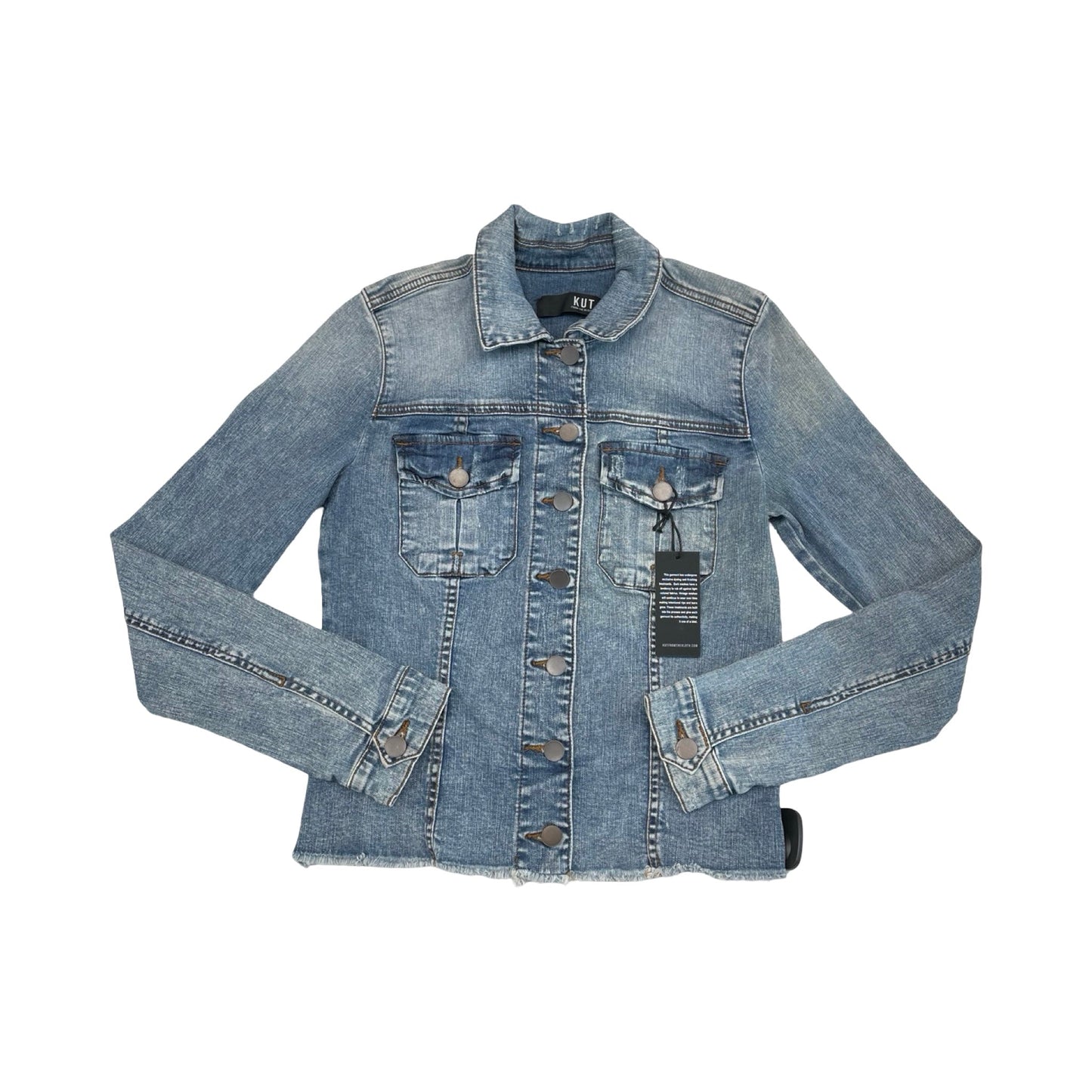 Jacket Denim By Kut In Blue Denim, Size:Xs