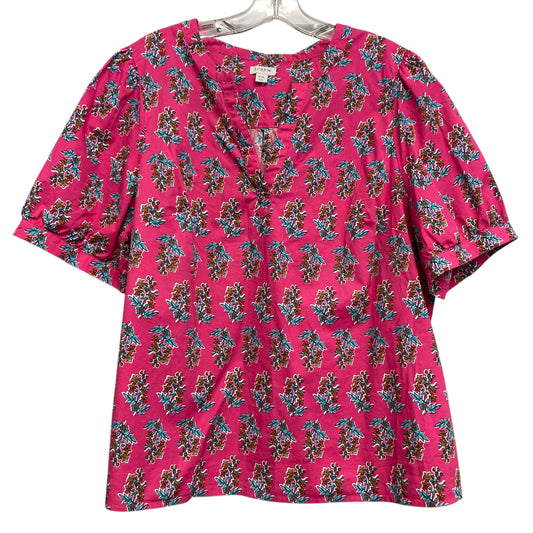 Top Ss By J. Crew In Floral Print, Size:1X