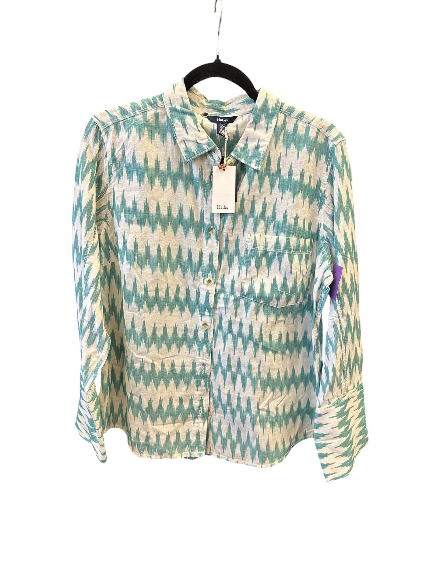Top Ls By Hatley In Green & White, Size:M