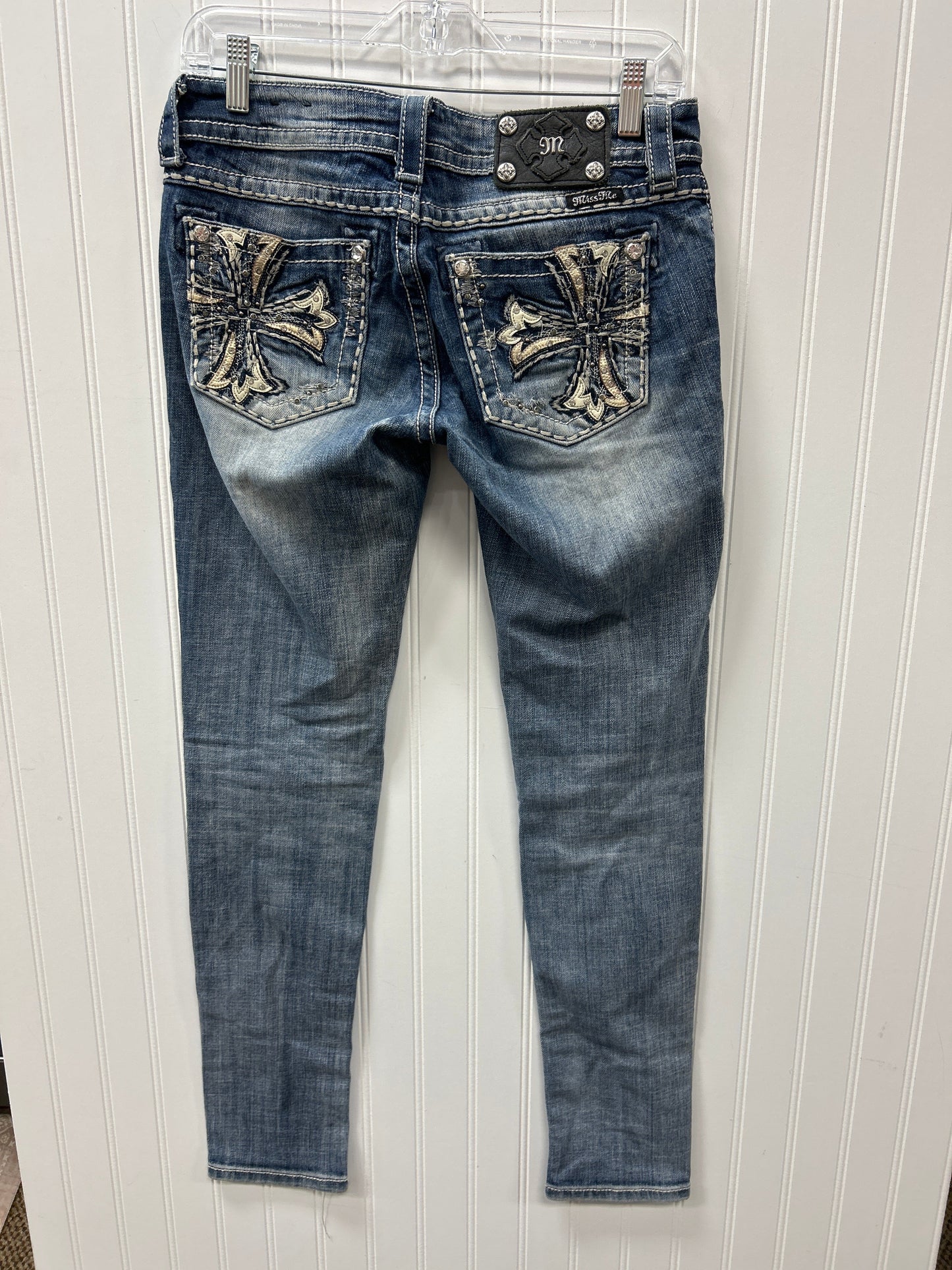 Jeans Skinny By Miss Me In Blue Denim, Size:4