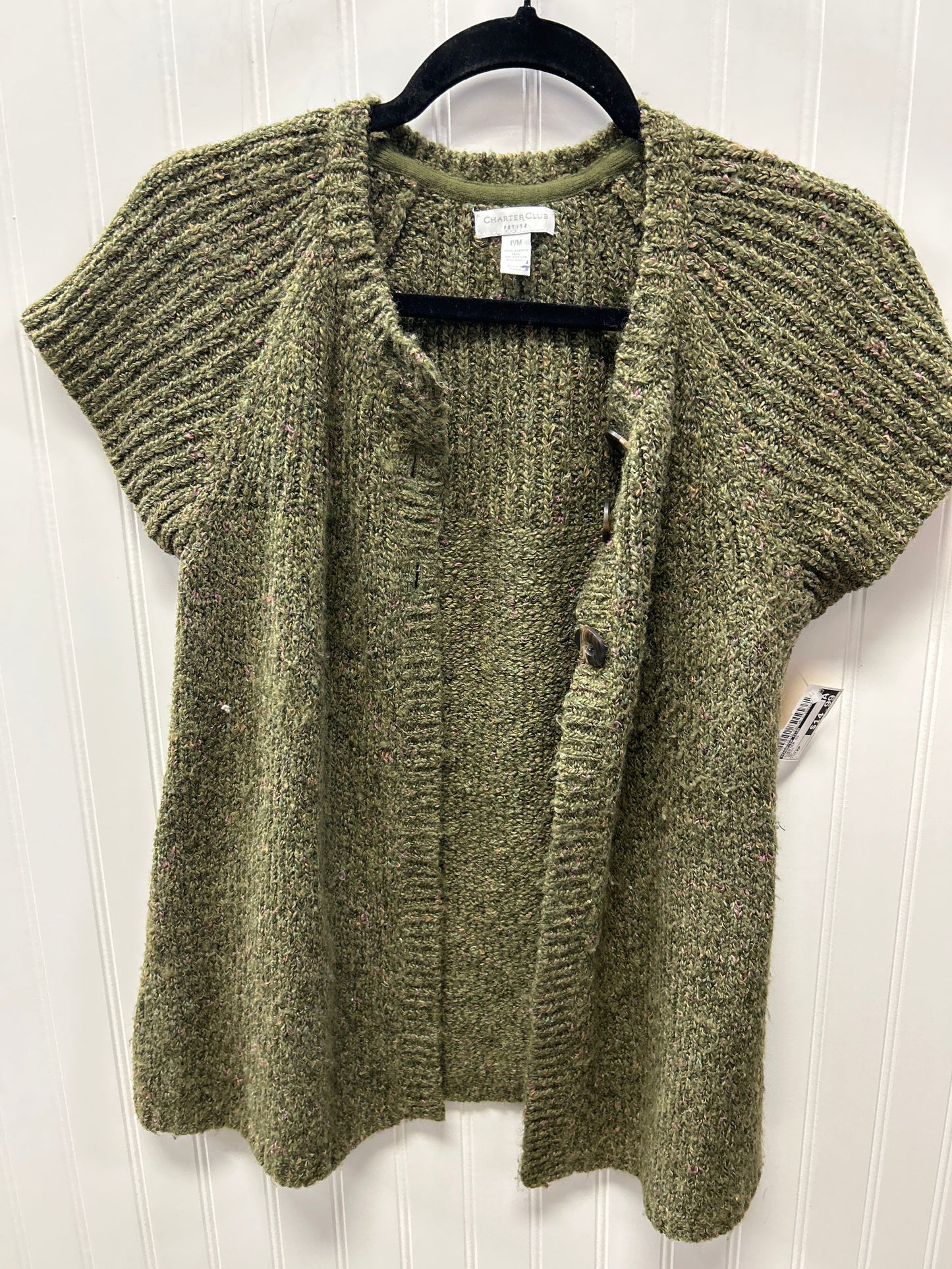Sweater Ss By Charter Club In Green, Size:Mp