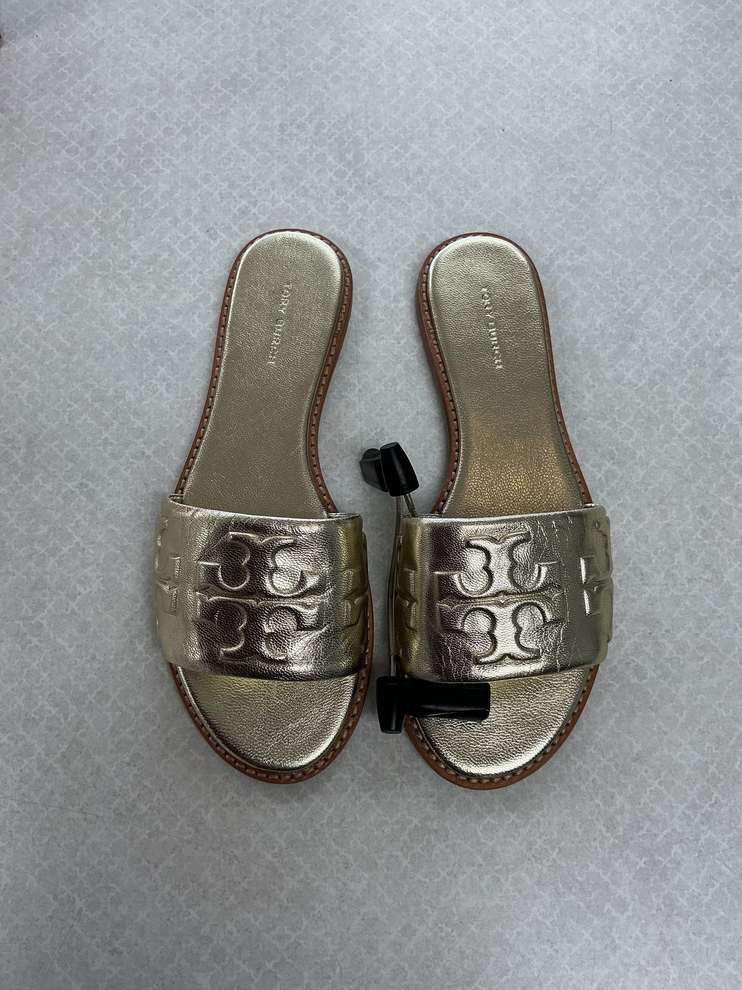 Sandals Designer By Tory Burch In Gold, Size:7.5