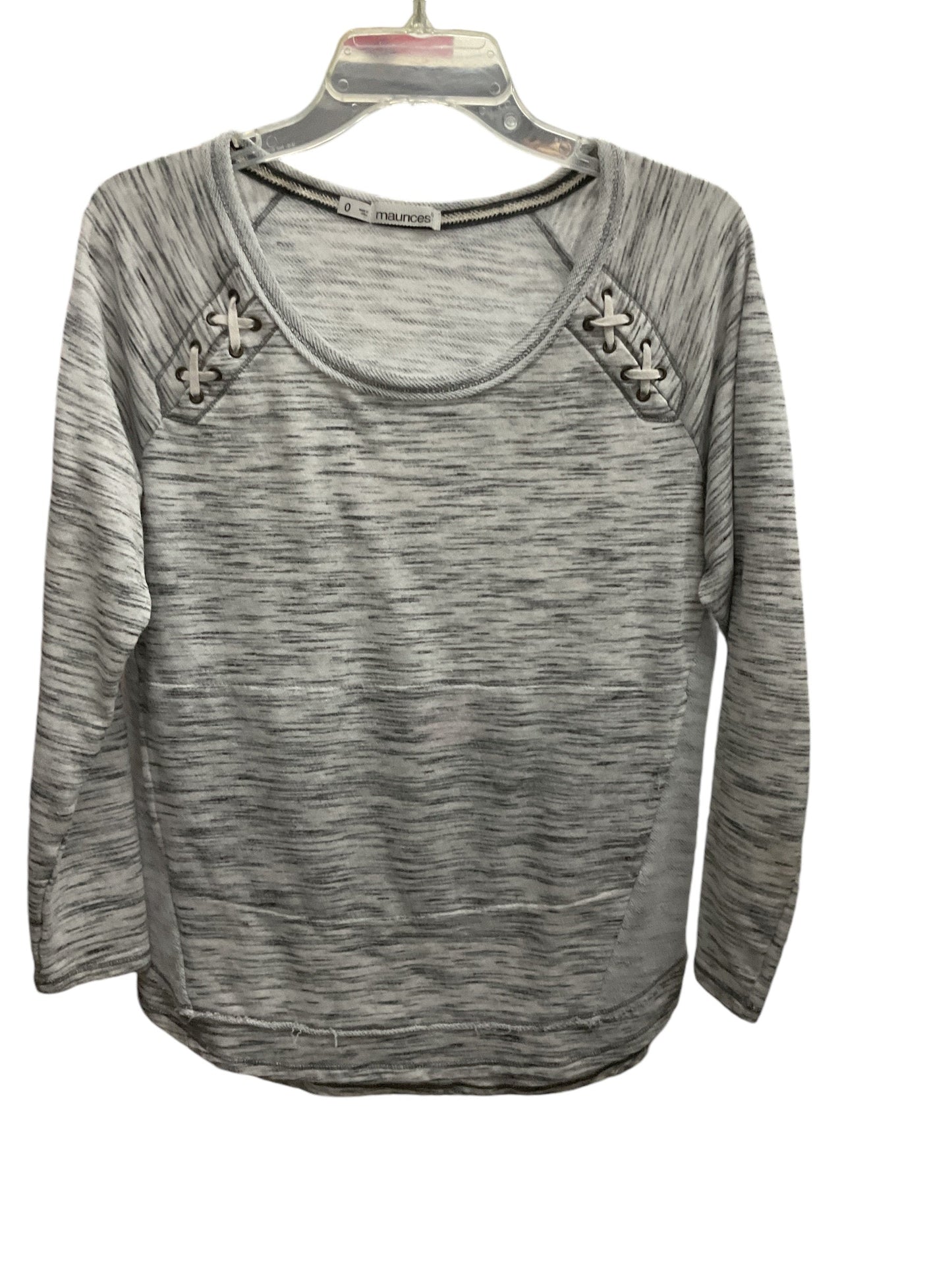 Top Long Sleeve By Maurices In Grey, Size: 14