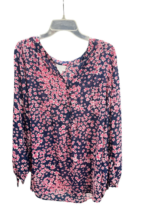 Top Long Sleeve By Liz Claiborne In Floral, Size: 22