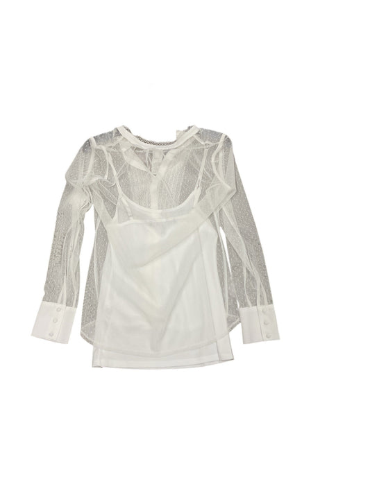 Top Long Sleeve By White House Black Market In White, Size: Xs