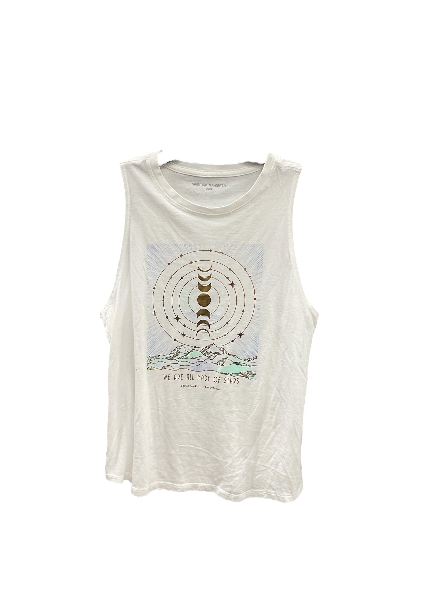 White Tank Top Spiritual Gangster, Size L