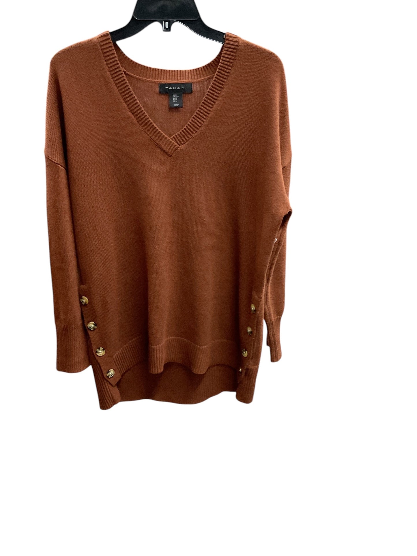 Sweater By Tahari By Arthur Levine In Brown, Size: M