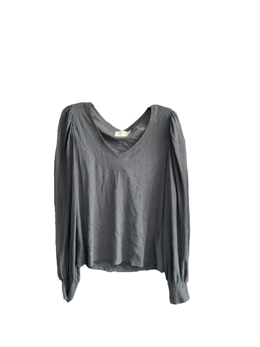 Top Long Sleeve By Nation In Black, Size: L