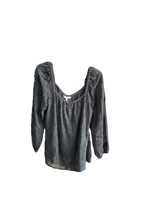 Top Long Sleeve Designer By Rebecca Taylor In Black, Size: L