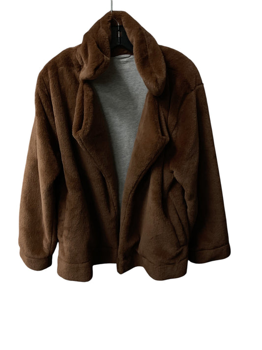 Jacket Faux Fur & Sherpa By Aerie In Brown, Size: M