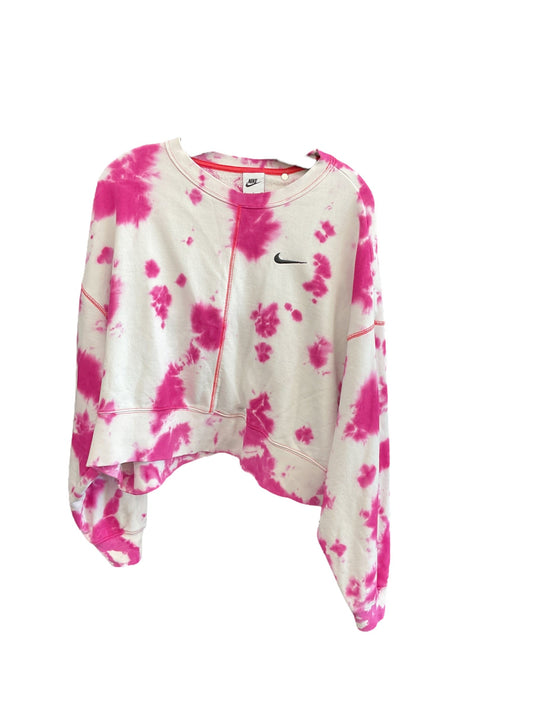 Athletic Sweatshirt Crewneck By Nike In Pink, Size: S