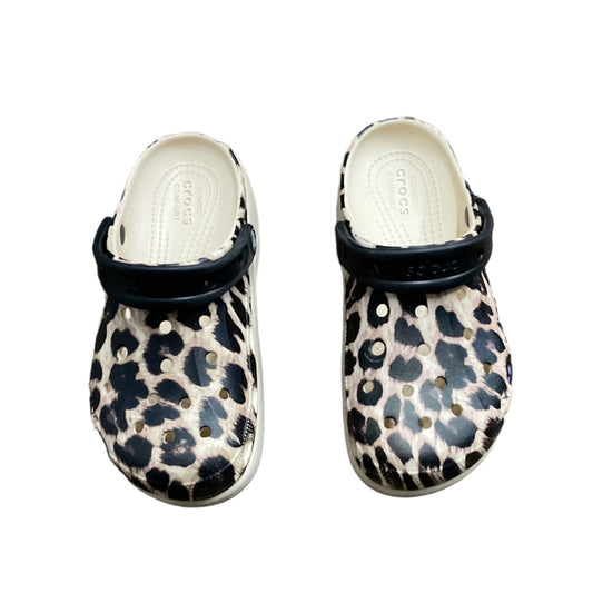 Leopard Print Shoes Flats Crocs, Size 6