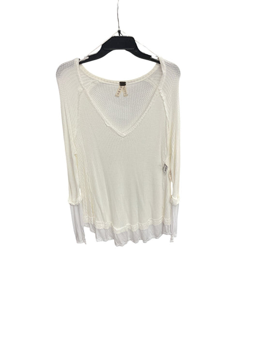 Top Long Sleeve By Free People In White, Size: M