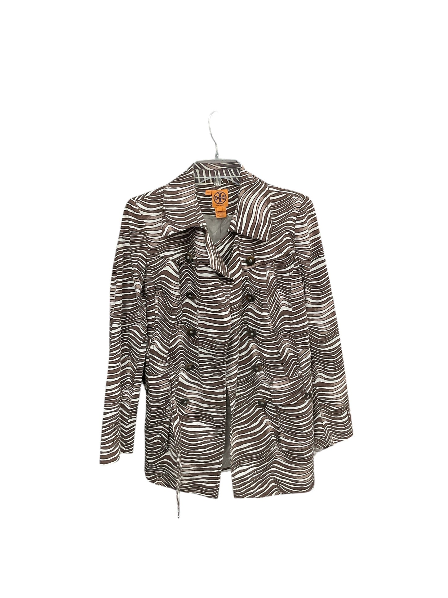 Jacket Designer By Tory Burch In Animal Print, Size: 4